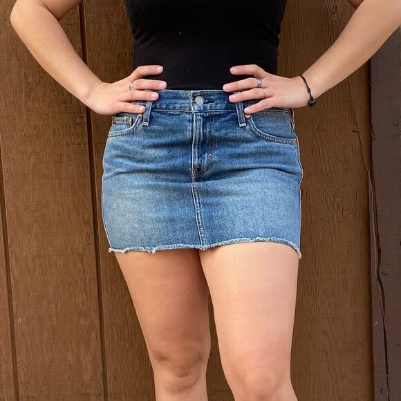 Levi Strauss and Co. Y2K Elena Gilbert Style Mini Jean Skirt - Picture 1 of 9